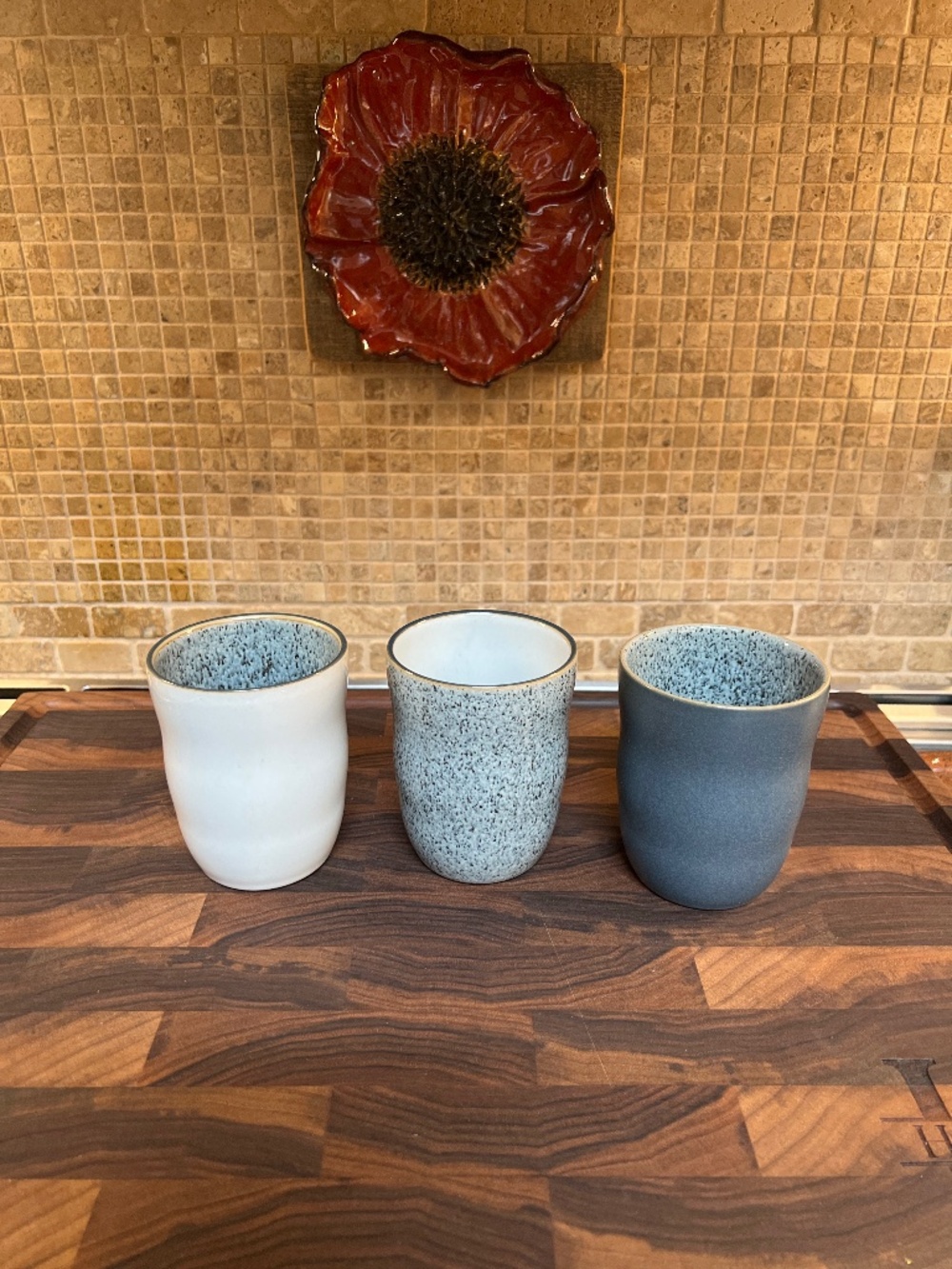 Denby Studio Gray Stoneware Trio of Mugs